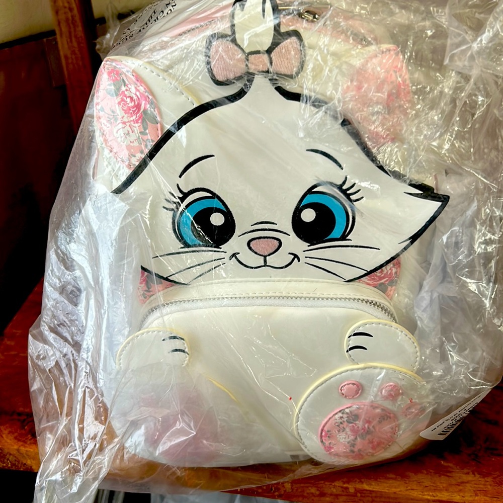 Loungefly Disney Marie Floral Footsy Backpack BNWT